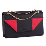 YSL Betty Medium Chain Shoulder Red Black