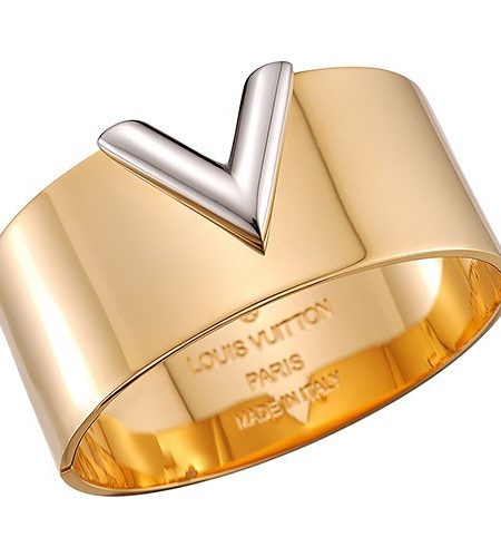 Louis Vuitton Essential V Cuff Gold Bracelet 700622