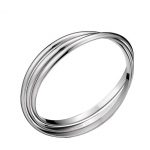 Cartier Replica Integrated Triple Ring Sterling Silver Bangle