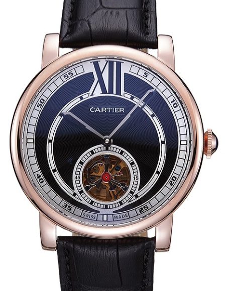 Cartier Rotonde Flying Tourbillon Black Dial 621937