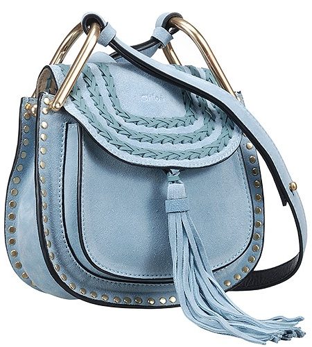 Chloe Hudson Mini Blue Suede Leather Bag 18927060