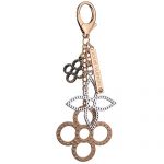 Louis Vuitton Replica Rose-Gold & Silver Monogram Cutwork Rose-Gold Bag Charm