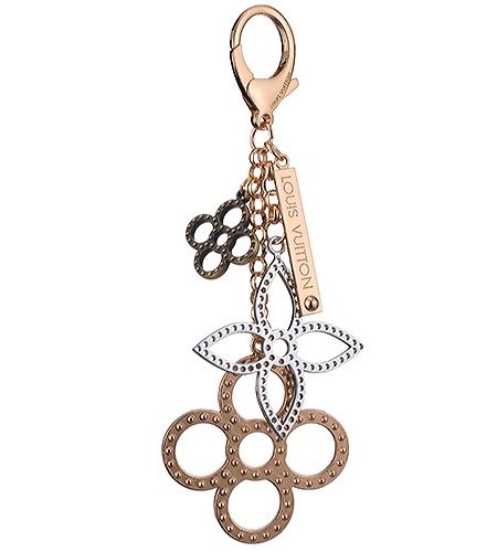 Louis Vuitton Replica Rose-Gold & Silver Monogram Cutwork Rose-Gold Bag Charm