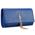 Saint Laurent Cassandre Tassel Royal Blue Clutch 608319