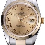 Rolex Datejust Stainless Steel And Gold Case Gold Dial 622265