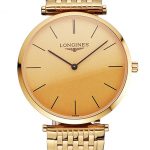 Swiss Longines Grande Classique Gold Dial Gold Case And Bracelet