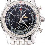 Breitling Navitimer World Black Dial Stainless Steel Bracelet  622512