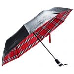 Burberry Red Check-Lined Folding Umbrella