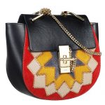 Chloe Drew Patchwork Suede Black Bag 18927052