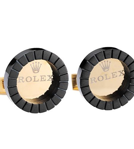 Rolex Replica Business Black Cufflinks 700777