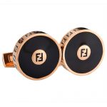 Fendi F Logo Rose Gold Cufflinks 700689