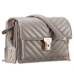 Saint Laurent High School Matelasse Medium Bag Grey