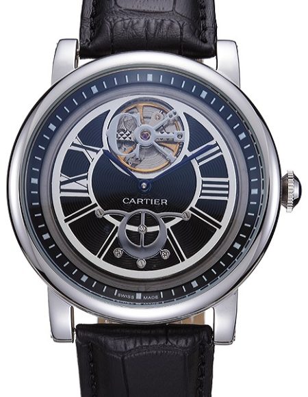 Cartier Rotonde Flying Tourbillon Black Dial 621946