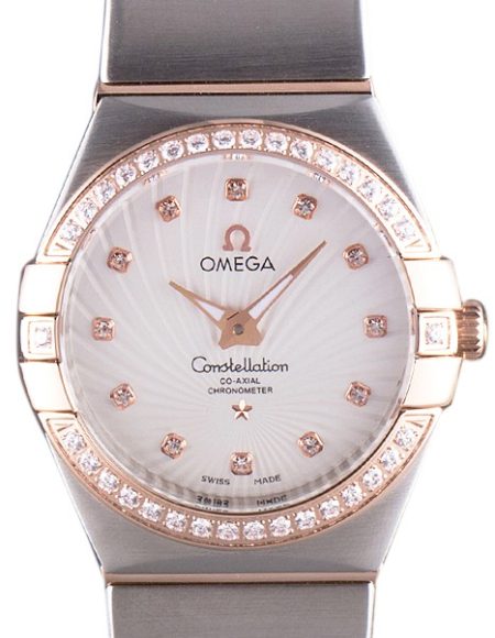 Omega Constellation Rose Gold Diamond Bezel Two Tone Band  621487