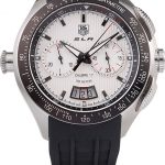 Tag Heuer Swiss SLR Tachymeter Bezel Black Rubber Strap White Dial