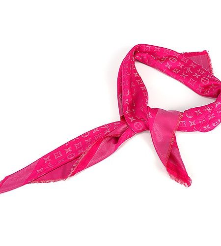 Louis Vuitton Monogram Silver Sunrise Fuchsia Shawl 621868