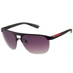 Prada Sporty Square Black Frame Linea Rossa Logo Sunglasses 308309