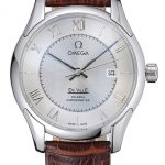 Omega DeVille Silver Dial Stainless Steel Case Brown Leather Strap  622830