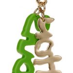 Louis Vuitton Replica Green Enamel-Brass Carved Louis Vuitton Initial Bag Charm