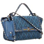 Valentino Viva Valentino Fabric Medium Tote Bag Blue