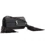 Saint Laurent Shiny Black Opium Plexiglass Tassel Minaudiere Bag 18927017