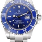 Rolex Submariner Stainless Steel Case Blue Dial Diamond Markers Stainless Steel Bracelet   622638