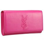 Saint Laurent Belle De Jour Clutch Fuchsia 608313