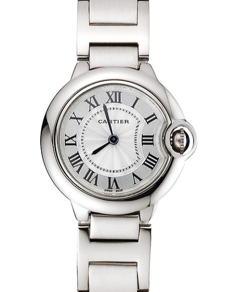 Cartier Ballon Bleu 30mm White Dial Stainless Steel Case And Bracelet