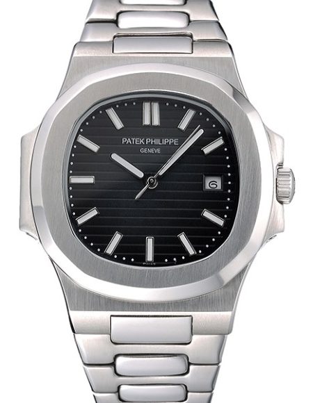 Patek Philippe Nautilus Black Dial Stainless Steel Case   622719