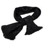 Louis Vuitton Black Monogram Narrow Scarf 621748