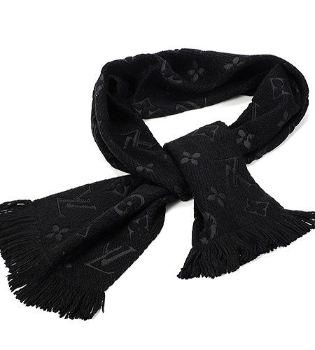 Louis Vuitton Black Monogram Narrow Scarf 621748