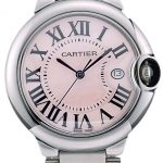 Cartier Ballon Bleu 38mm Pink Dial Stainless Steel Case And Bracelet