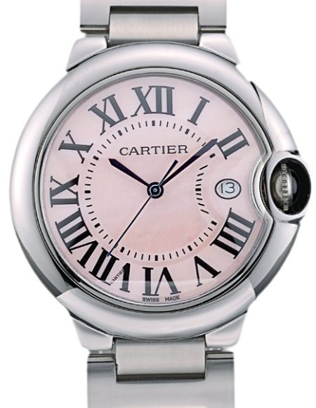 Cartier Ballon Bleu 38mm Pink Dial Stainless Steel Case And Bracelet