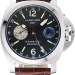 Panerai Luminor GMT Black Dial Brown Leather Bracelet