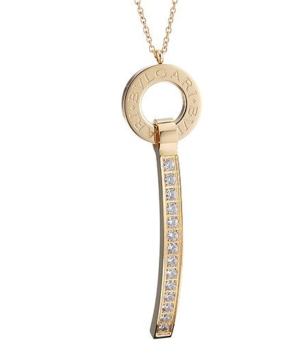 Bvlgari Bvlgari Gold Pendant With Diamonds Necklace  700743