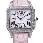 Cartier Santos 100 Diamond Silver Bezel 621910