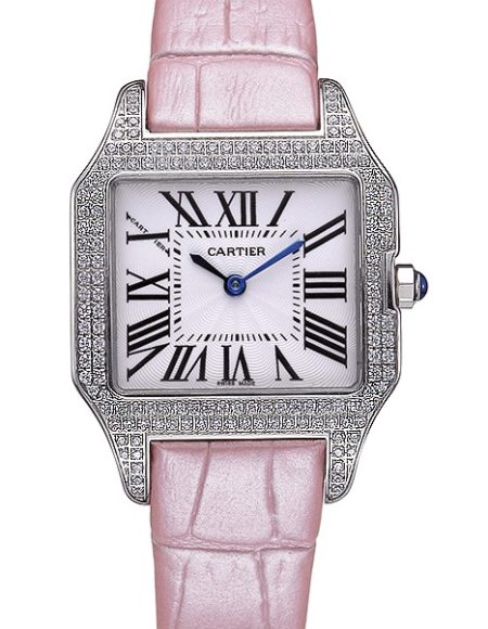 Cartier Santos 100 Diamond Silver Bezel 621910
