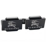 Burberry Logo Business Black Cufflinks 700751