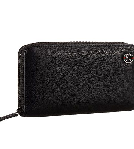 Gucci Wallet With Interlocking G Metal Detail Black