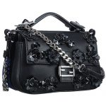 Fendi Double Micro Baguette Flowerland Black Bag 18927093