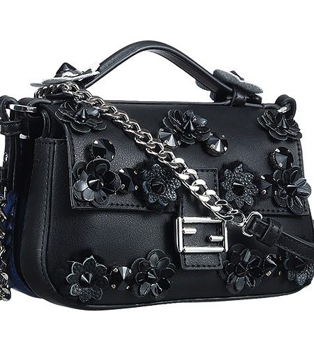 Fendi Double Micro Baguette Flowerland Black Bag 18927093