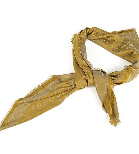 Louis Vuitton Monogram Silver Sunrise Mustard Shawl 621864