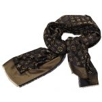 Louis Vuitton Black Gold Monogram Shawl 621731