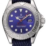 Rolex Yacht Master Blue Dial Blue Fabric Bracelet 1453868
