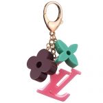 Louis Vuitton Replica Pink/Green/Purple Monogram Cutwork Rose-Gold Bag Charm