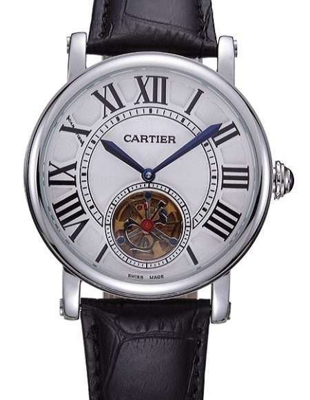 Cartier Rotonde Flying Tourbillon White Dial 621956