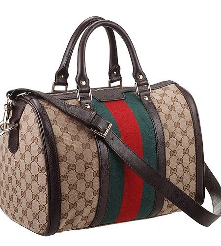 Gucci Vintage Web Medium Boston Bag
