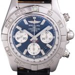 Swiss Breitling Chronomat Black Dial with Black Leather Band  621520