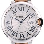 Cartier Ballon Bleu 42mm White Dial Stainless Steel Case Two Tone Rose Gold Bracelet
