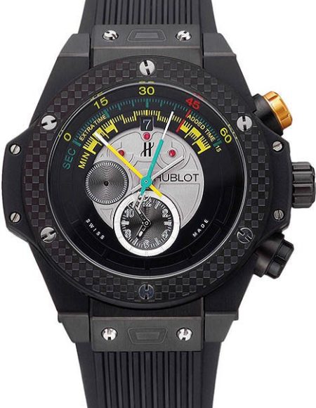 Hublot Big Bang Unico Bi-Retrograde Chrono King Black Steel Case Black Rubber Strap  622771